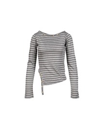 MAHO OFF-SHOULDER STRIPE LONG SLEEVE