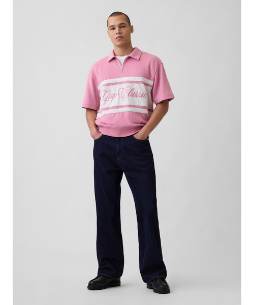 GAP(ギャップ)の「ヴィンテージソフト フレンチテリー Gapクラシックロゴ 1/4ジップアップ プルオーバー(スウェット・メンズ・ネイビー/ピンク/オフホワイト/グリーン・L/M/S/XS/XL)」の9枚目の写真