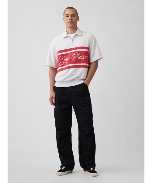 GAP(ギャップ)の「ヴィンテージソフト フレンチテリー Gapクラシックロゴ 1/4ジップアップ プルオーバー(スウェット・メンズ・ネイビー/ピンク/オフホワイト/グリーン・L/M/S/XS/XL)」の10枚目の写真