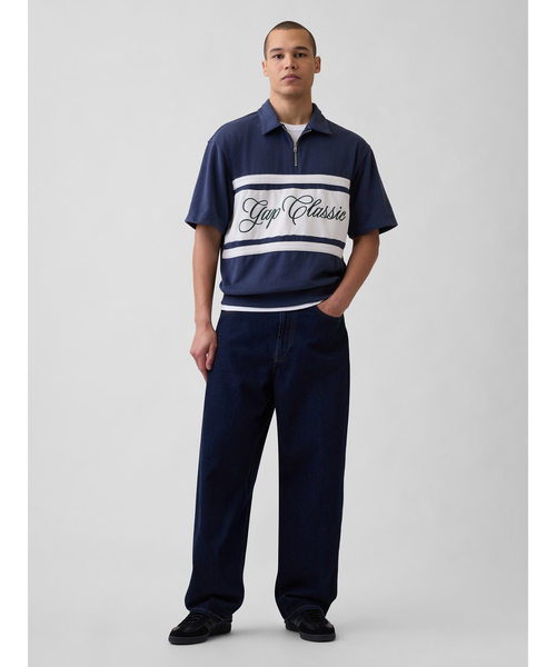 GAP(ギャップ)の「ヴィンテージソフト フレンチテリー Gapクラシックロゴ 1/4ジップアップ プルオーバー(スウェット・メンズ・ネイビー/ピンク/オフホワイト/グリーン・L/M/S/XS/XL)」の12枚目の写真