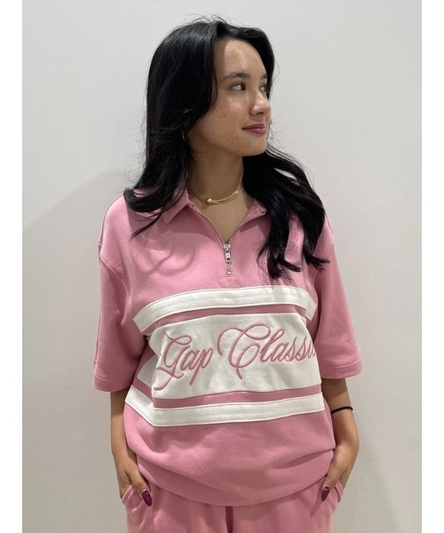 GAP(ギャップ)の「ヴィンテージソフト フレンチテリー Gapクラシックロゴ 1/4ジップアップ プルオーバー(スウェット・メンズ・ネイビー/ピンク/オフホワイト/グリーン・L/M/S/XS/XL)」の4枚目の写真
