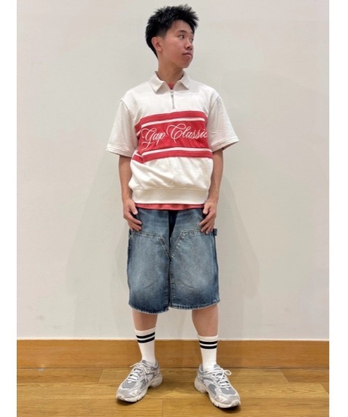 GAP(ギャップ)の「ヴィンテージソフト フレンチテリー Gapクラシックロゴ 1/4ジップアップ プルオーバー(スウェット・メンズ・ネイビー/ピンク/オフホワイト/グリーン・L/M/S/XS/XL)」の11枚目の写真