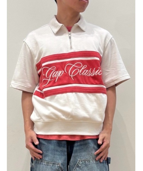 GAP(ギャップ)の「ヴィンテージソフト フレンチテリー Gapクラシックロゴ 1/4ジップアップ プルオーバー(スウェット・メンズ・ネイビー/ピンク/オフホワイト/グリーン・L/M/S/XS/XL)」の12枚目の写真