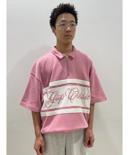 GAP(ギャップ)の「ヴィンテージソフト フレンチテリー Gapクラシックロゴ 1/4ジップアップ プルオーバー(スウェット・メンズ・ネイビー/ピンク/オフホワイト/グリーン・L/M/S/XS/XL)」の7枚目の写真