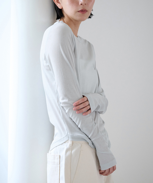 EMILY WEEK(エミリーウィーク)の「コットンソフトフライスプルオーバー(Tシャツ/カットソー・レディース・ブラウン/チャコールグレー/アイボリー・FREE)」の10枚目の写真