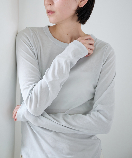 EMILY WEEK(エミリーウィーク)の「コットンソフトフライスプルオーバー(Tシャツ/カットソー・レディース・ブラウン/チャコールグレー/アイボリー・FREE)」の14枚目の写真