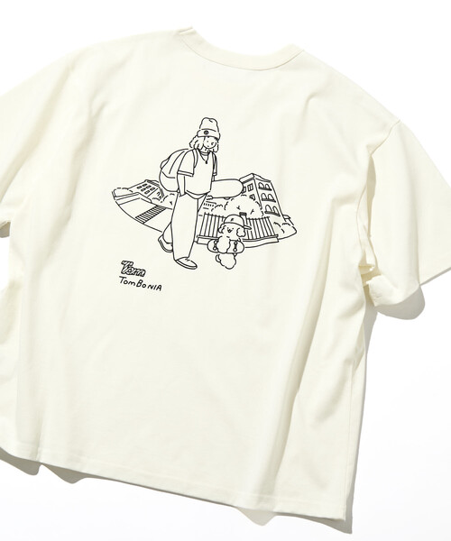 FREAK'S STORE(フリークスストア)の「tombonia/トムボニア バックプリント クルーネック ポケットTシャツ/スケートボーイ(Tシャツ/カットソー・メンズ・ネイビー/ライトグレー/ホワイト/チャコールグレー・SMALL/LARGE/MEDIUM)」の2枚目の写真