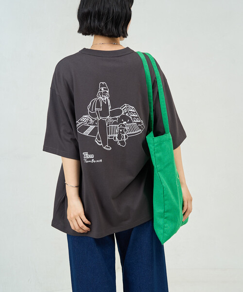 FREAK'S STORE(フリークスストア)の「tombonia/トムボニア バックプリント クルーネック ポケットTシャツ/スケートボーイ(Tシャツ/カットソー・メンズ・ネイビー/ライトグレー/ホワイト/チャコールグレー・SMALL/LARGE/MEDIUM)」の3枚目の写真