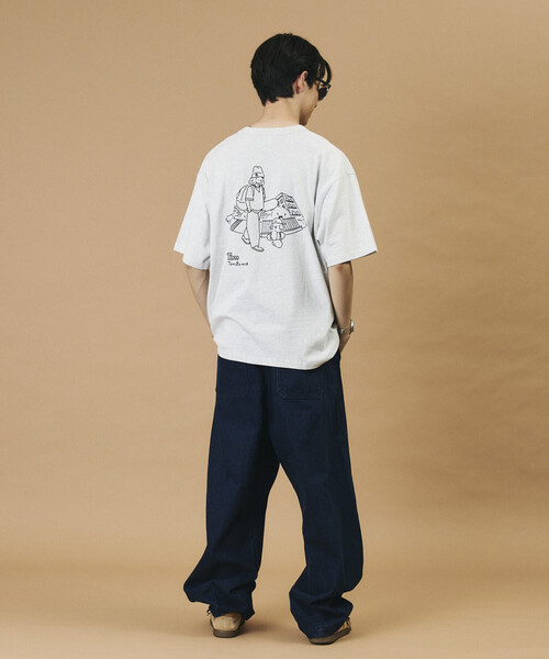FREAK'S STORE(フリークスストア)の「tombonia/トムボニア バックプリント クルーネック ポケットTシャツ/スケートボーイ(Tシャツ/カットソー・メンズ・ネイビー/ライトグレー/ホワイト/チャコールグレー・SMALL/LARGE/MEDIUM)」の6枚目の写真