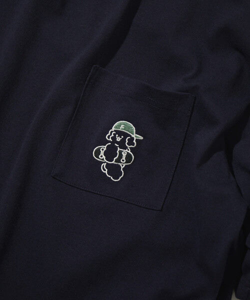 FREAK'S STORE(フリークスストア)の「tombonia/トムボニア バックプリント クルーネック ポケットTシャツ/スケートボーイ(Tシャツ/カットソー・メンズ・ネイビー/ライトグレー/ホワイト/チャコールグレー・SMALL/LARGE/MEDIUM)」の19枚目の写真