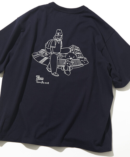 FREAK'S STORE(フリークスストア)の「tombonia/トムボニア バックプリント クルーネック ポケットTシャツ/スケートボーイ(Tシャツ/カットソー・メンズ・ネイビー/ライトグレー/ホワイト/チャコールグレー・SMALL/LARGE/MEDIUM)」の22枚目の写真