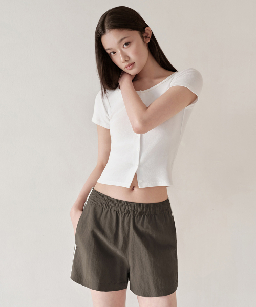 MUSINSA STANDARD WOMAN（ムシンサスタンダードウーマン）の「ウィメンズレーストラックショーツ[ブラウン]（その他パンツ・レディース・その他・24/26/28/30）」の3枚目の写真