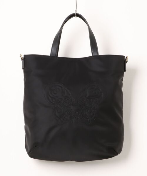 ANNA SUI エリス 2WAYバッグ エナメルレザー ブラック ANNA SUI（アナスイ）の「エリス 2wayトートバッグ（トートバッグ