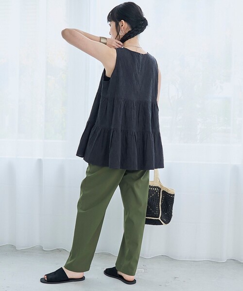 coen(コーエン)の「【Lipa(リパ)別注】ノースリーブ総刺繍ティアードブラウス(シャツ/ブラウス・レディース・ブラック/オフホワイト/レッド・L/M)」の9枚目の写真