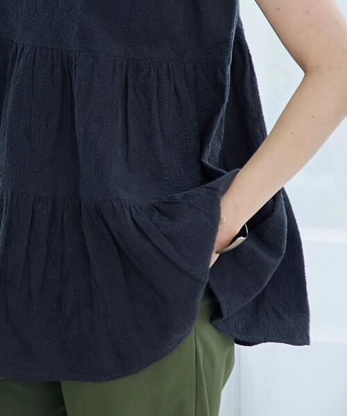 coen(コーエン)の「【Lipa(リパ)別注】ノースリーブ総刺繍ティアードブラウス(シャツ/ブラウス・レディース・ブラック/オフホワイト/レッド・L/M)」の13枚目の写真