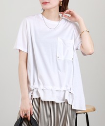 異素材切り替え」に該当するTシャツ/カットソー（半袖）ファッション