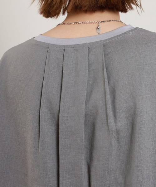 BRODIAEA（ブローディア）の「BRODIAEA 異素材切り替えポケットTシャツ 半袖（Tシャツ/カットソー・レディース・オフホワイト/ブラック・40）」の22枚目の写真