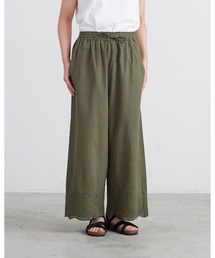 HEAVENLY（ヘブンリー）の「【 HEAVENLY / ヘブンリー 】 Cotton Hem Embroidery Wide Pants  2624081　DLI（その他パンツ）」