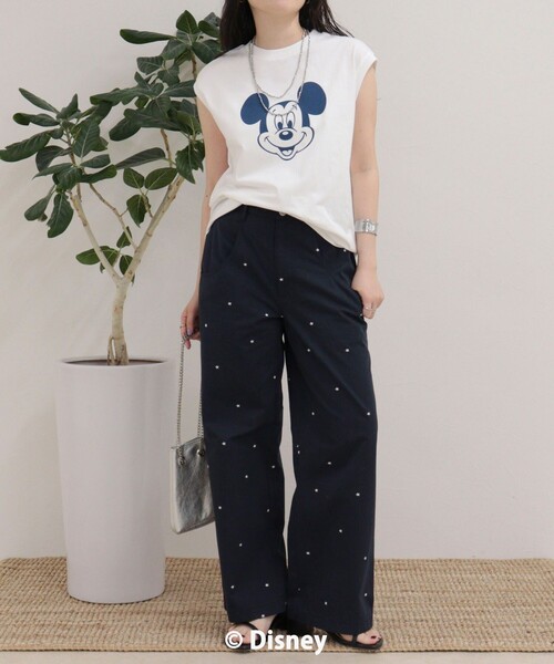 fredy emue(フレディエミュ)の「【GOOD ROCK SPEED/グッドロックスピード】MICKEYノースリーブTシャツ(Tシャツ/カットソー・レディース・チャコールグレー/オフホワイト/イエロー・38)」の4枚目の写真