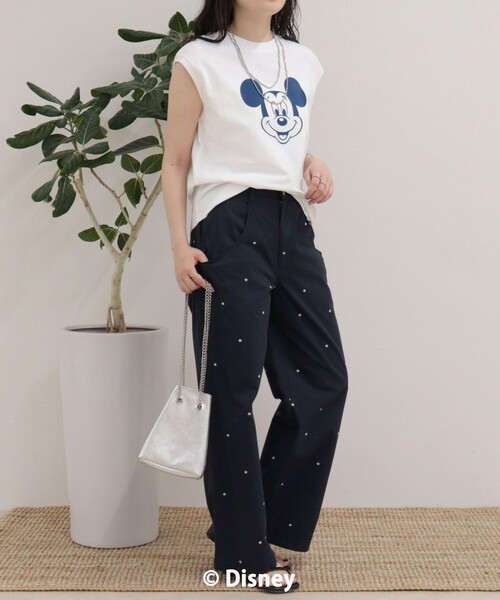 fredy emue(フレディエミュ)の「【GOOD ROCK SPEED/グッドロックスピード】MICKEYノースリーブTシャツ(Tシャツ/カットソー・レディース・チャコールグレー/オフホワイト/イエロー・38)」の5枚目の写真