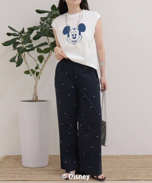 fredy emue(フレディエミュ)の「【GOOD ROCK SPEED/グッドロックスピード】MICKEYノースリーブTシャツ(Tシャツ/カットソー・レディース・チャコールグレー/オフホワイト/イエロー・38)」の7枚目の写真