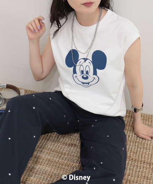 fredy emue(フレディエミュ)の「【GOOD ROCK SPEED/グッドロックスピード】MICKEYノースリーブTシャツ(Tシャツ/カットソー・レディース・チャコールグレー/オフホワイト/イエロー・38)」の12枚目の写真