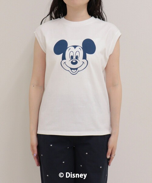 fredy emue(フレディエミュ)の「【GOOD ROCK SPEED/グッドロックスピード】MICKEYノースリーブTシャツ(Tシャツ/カットソー・レディース・チャコールグレー/オフホワイト/イエロー・38)」の14枚目の写真