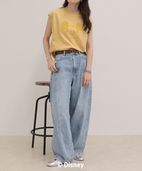 fredy emue(フレディエミュ)の「【GOOD ROCK SPEED/グッドロックスピード】MICKEYノースリーブTシャツ(Tシャツ/カットソー・レディース・チャコールグレー/オフホワイト/イエロー・38)」の20枚目の写真