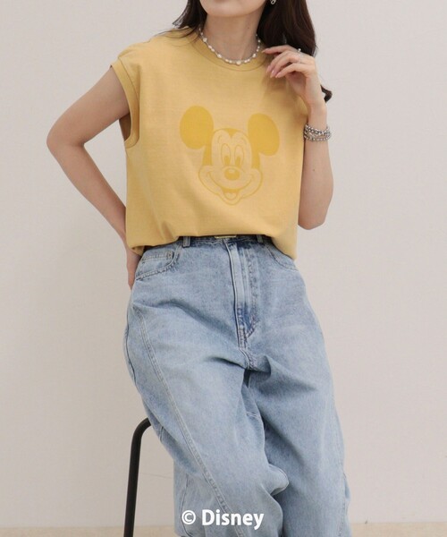 fredy emue(フレディエミュ)の「【GOOD ROCK SPEED/グッドロックスピード】MICKEYノースリーブTシャツ(Tシャツ/カットソー・レディース・チャコールグレー/オフホワイト/イエロー・38)」の21枚目の写真