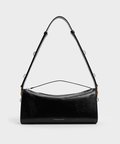 CHARLES & KEITH（チャールズ & キース）の「Delfina デルフィナ イロンゲイティッド ショルダーバッグ（ショルダーバッグ・レディース・ダークブラウン系3/スミクロ・S）」の4枚目の写真