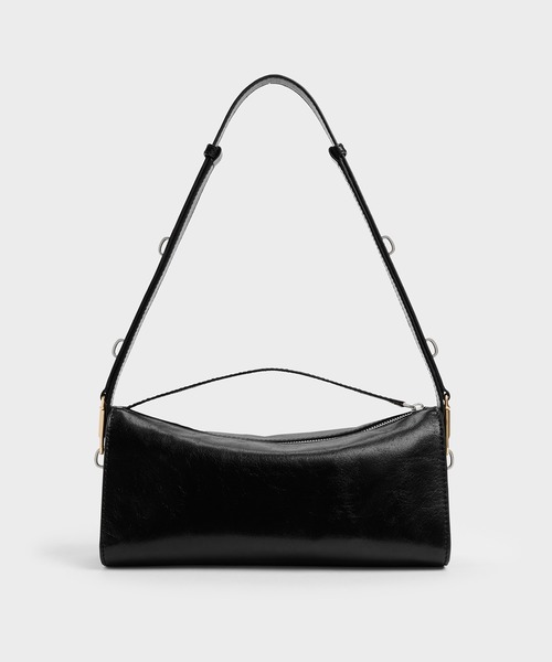 CHARLES & KEITH（チャールズ & キース）の「Delfina デルフィナ イロンゲイティッド ショルダーバッグ（ショルダーバッグ・レディース・ダークブラウン系3/スミクロ・S）」の6枚目の写真