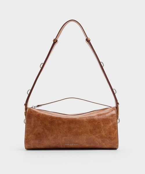 CHARLES & KEITH（チャールズ & キース）の「Delfina デルフィナ イロンゲイティッド ショルダーバッグ（ショルダーバッグ・レディース・ダークブラウン系3/スミクロ・S）」の14枚目の写真