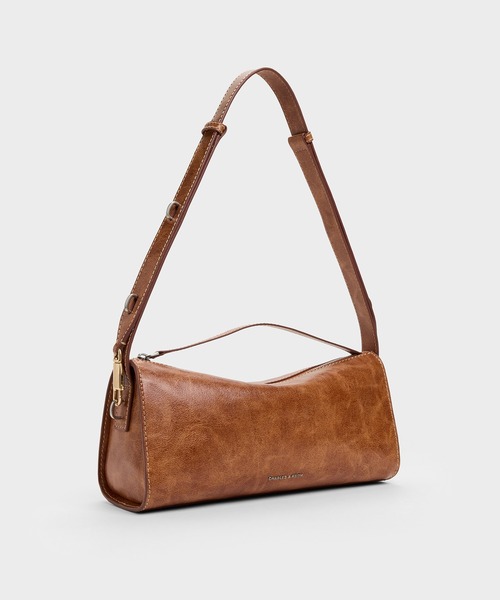 CHARLES & KEITH（チャールズ & キース）の「Delfina デルフィナ イロンゲイティッド ショルダーバッグ（ショルダーバッグ・レディース・ダークブラウン系3/スミクロ・S）」の15枚目の写真