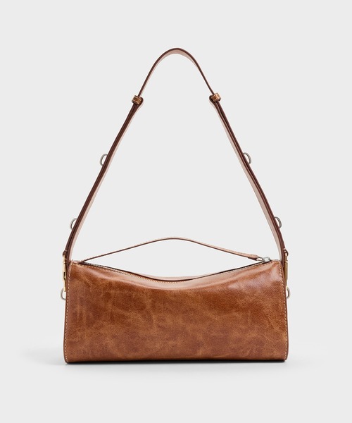 CHARLES & KEITH（チャールズ & キース）の「Delfina デルフィナ イロンゲイティッド ショルダーバッグ（ショルダーバッグ・レディース・ダークブラウン系3/スミクロ・S）」の16枚目の写真