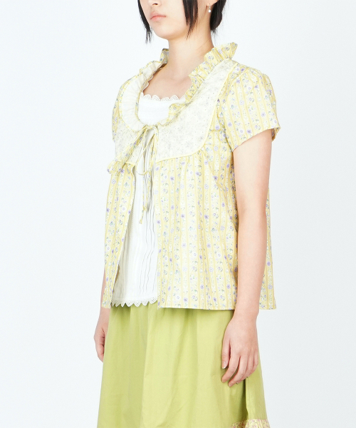 SUNNECT（ソネクト）の「Floral Peasant Blouse - Yellow（シャツ/ブラウス・レディース・その他・OS）」の2枚目の写真