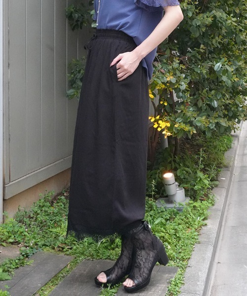 axes femme(アクシーズファム)の「接触冷感裾レースワイドパンツ(その他パンツ・レディース・キナリ/ブラック/グレー・FREE)」の9枚目の写真