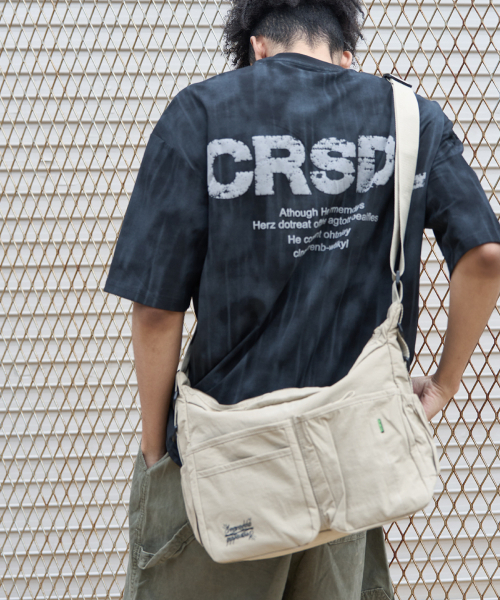 CREAM SODA LAB(クリームソーダラボ)の「フロントツーポケットメッセンジャーバッグベージュ(メッセンジャーバッグ・レディース・その他・FREE)」の1枚目の写真