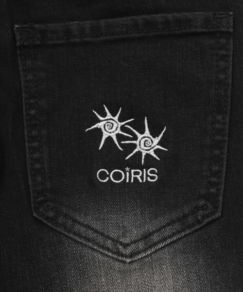 COIRIS(コイリス)の「ティレンブーツカットデニムパンツ(2カラー)(デニムパンツ・レディース・ブラック/ダークブルー・SMALL/MEDIUM)」の7枚目の写真