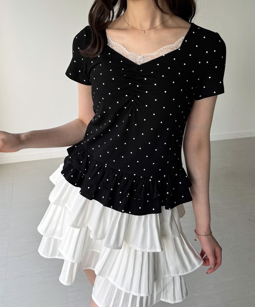 junoah(ジュノア)の「フリルカットトップス(Tシャツ/カットソー・レディース・ブラック/グレー/ホワイト・SMALL/LARGE/MEDIUM)」の10枚目の写真