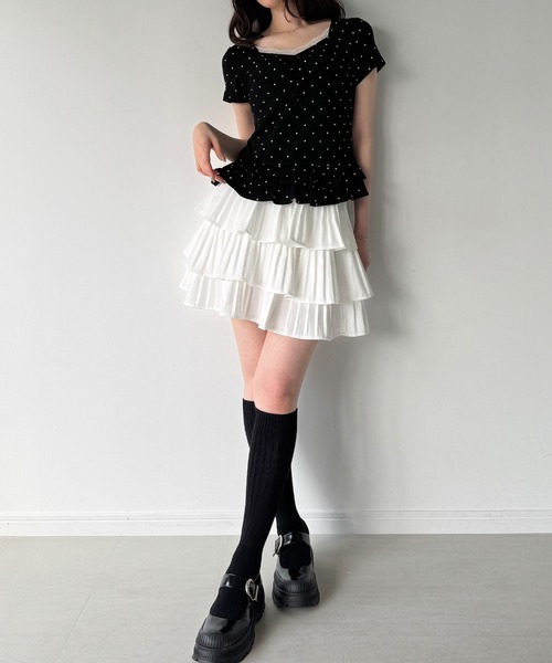 junoah(ジュノア)の「フリルカットトップス(Tシャツ/カットソー・レディース・ブラック/グレー/ホワイト・SMALL/LARGE/MEDIUM)」の9枚目の写真