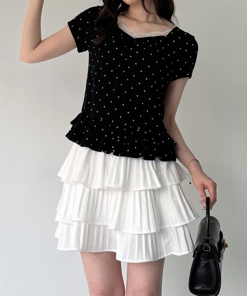 junoah(ジュノア)の「フリルカットトップス(Tシャツ/カットソー・レディース・ブラック/グレー/ホワイト・SMALL/LARGE/MEDIUM)」の8枚目の写真