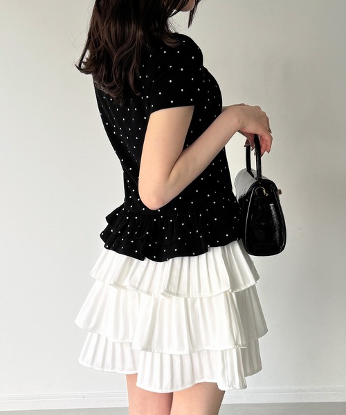 junoah(ジュノア)の「フリルカットトップス(Tシャツ/カットソー・レディース・ブラック/グレー/ホワイト・SMALL/LARGE/MEDIUM)」の7枚目の写真