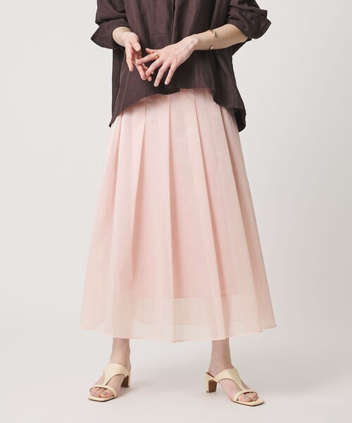 UNITED ARROWS(ユナイテッドアローズ)の「LINEAESSE シアー スカート ‐ウォッシャブル‐(スカート・レディース・ライトピンク/その他7/その他9・36/38)」の4枚目の写真