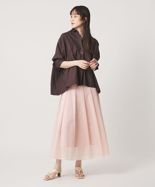 UNITED ARROWS(ユナイテッドアローズ)の「LINEAESSE シアー スカート ‐ウォッシャブル‐(スカート・レディース・ライトピンク/その他7/その他9・36/38)」の5枚目の写真
