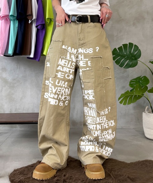 レディース セダクル ファスナーポケット柄カーゴパンツ sedacle 