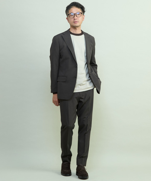 MEN'S MELROSE(メンズメルローズ)の「リノテックセットアップスーツ | ウォッシャブル / 防シワ(セットアップ・メンズ・ブラウン/ネイビー・3/4/5/2)」の2枚目の写真