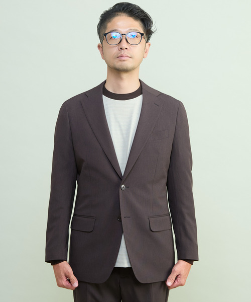 MEN'S MELROSE(メンズメルローズ)の「リノテックセットアップスーツ | ウォッシャブル / 防シワ(セットアップ・メンズ・ブラウン/ネイビー・3/4/5/2)」の3枚目の写真