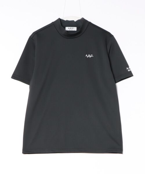 A.P.C. GOLF（アー・ペー・セー ゴルフ）の「Double Mesh mock neckT（Tシャツ/カットソー・メンズ・ブラック/ホワイト・M）」の2枚目の写真