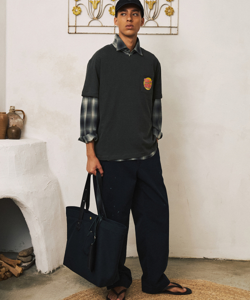 SHIRTER(シャーター)の「TJS VTG LOGO T-SHIRT (GREY)(Tシャツ/カットソー・メンズ・その他・LARGE/MEDIUM/SMALL)」の2枚目の写真