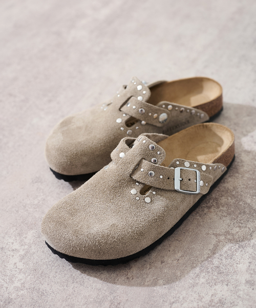 FRAMeWORK(フレームワーク)の「BIRKENSTOCK/ビルケンシュトック BOSTON RIVET(スリッポン・レディース・ベージュ・38/37/36)」の1枚目の写真